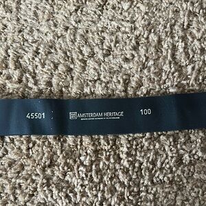 Amsterdam Heritage Black Leather Belt